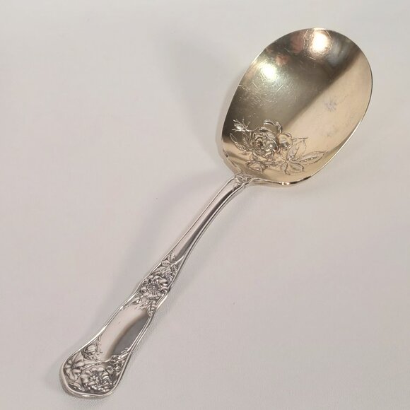 Vintage Oneida Community Reliance Plate Large Berry Spoon – Gold-Dipped Bowl - Picture 1 of 5